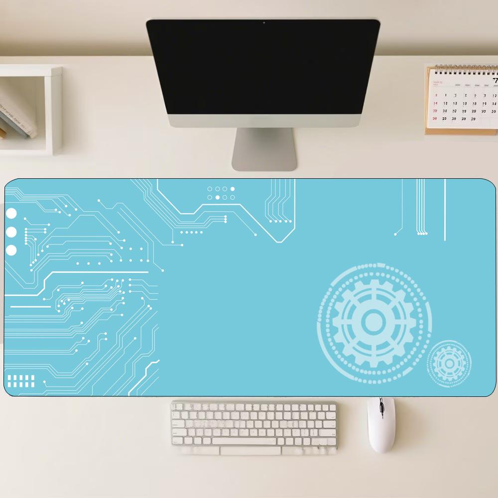 Blue Tech Circuit Gear Pattern - đánh giá và giá Office Tech Gear
